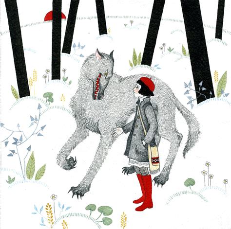 Иллюстрация КРАСНАЯ ШАПОЧКА_2 в стиле книжная графика