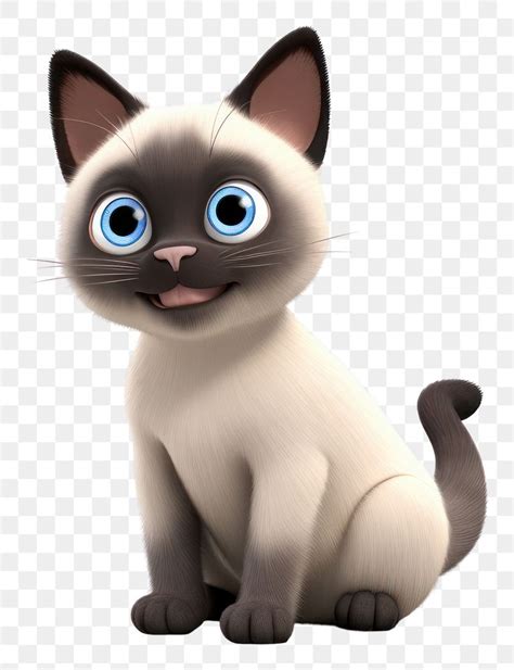 PNG Siamese cat animal cartoon | Premium PNG - rawpixel