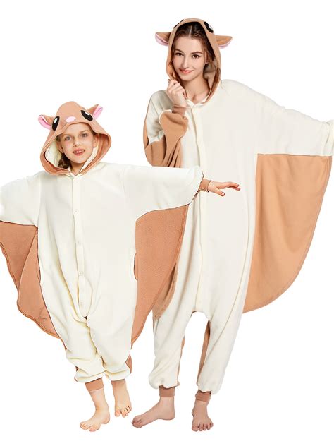 Flying Squirrel Onesie Adults Unisex Animal Pajama Polyester One-Piece