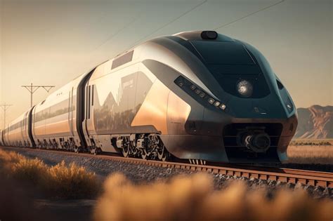 premium ai image  fast train