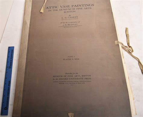 Attic Vase Paintings in the Museum of Fine Arts, Boston (Part I, Text