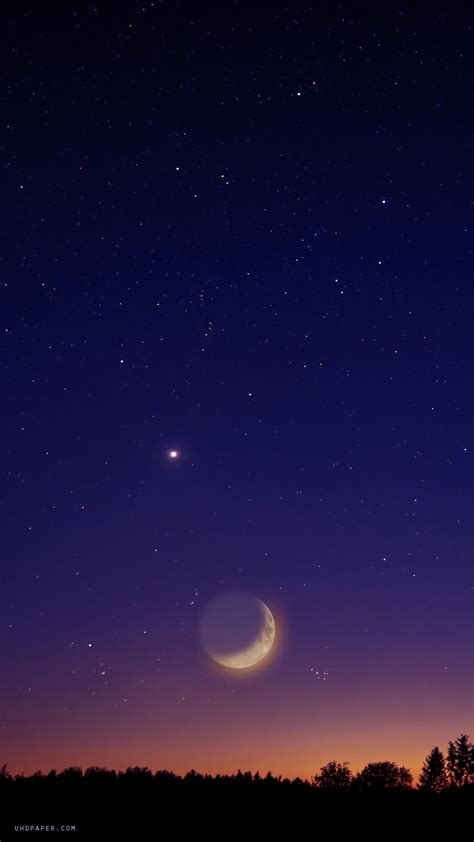 Image Of Night Sky With Moon - Infoupdate.org