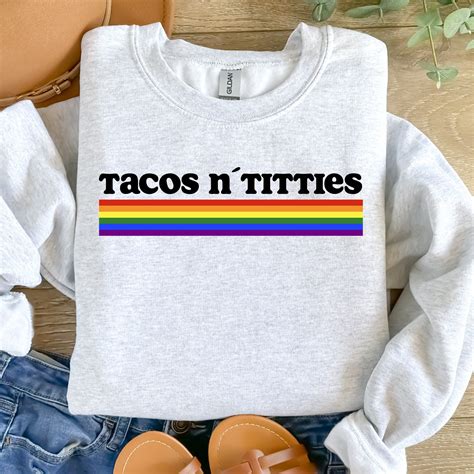 Tacos and Titties SVG Lesbian Vector Cutfile, Digital Download, Pride