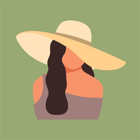 Woman silhouette in hat 2825146 Vector Art at Vecteezy