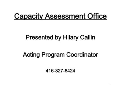 capacity assessment office powerpoint