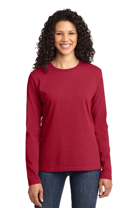 port company womens long sleeve core cotton  shirt lpcls