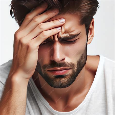 Premium Photo | Closeup of a man with a sore head