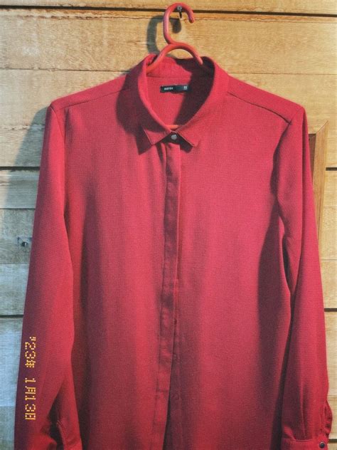 Camisa Social Vermelha Feminina