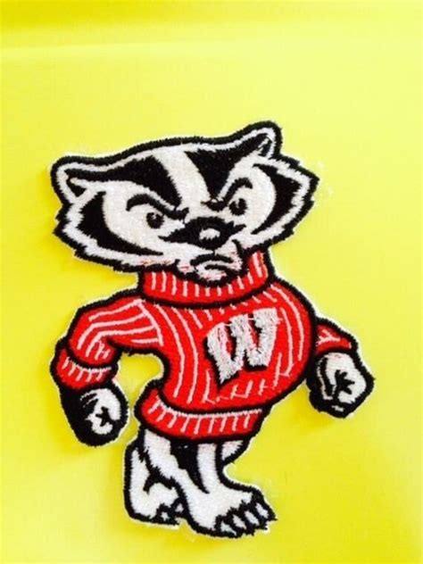 Wisconsin Badgers Bucky Embroidered Iron-on Patch | Etsy