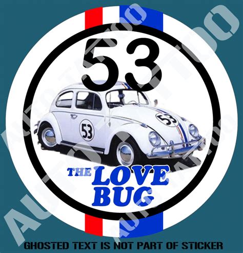 HERBIE LOVE BUG DECAL STICKER - Auto Tattoo Grafix