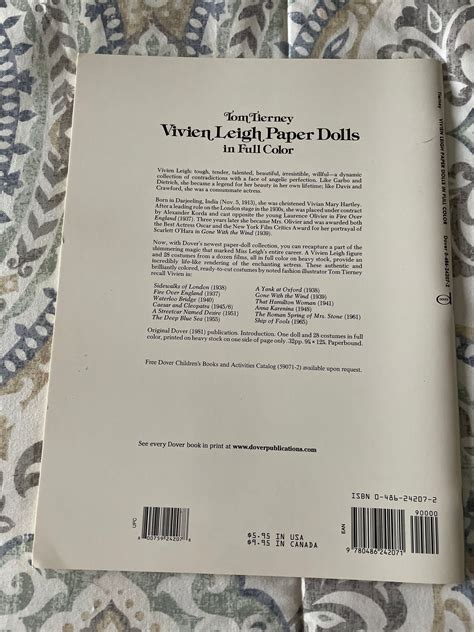 Vivien Leigh Paper Dolls by Tom Tierney - Etsy