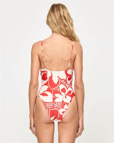 Piper One Piece Swimsuit - Hibiscus Bloom