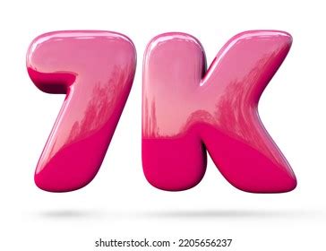 7k 3d Isolated On White Background Stock Illustration 2205656237 ...