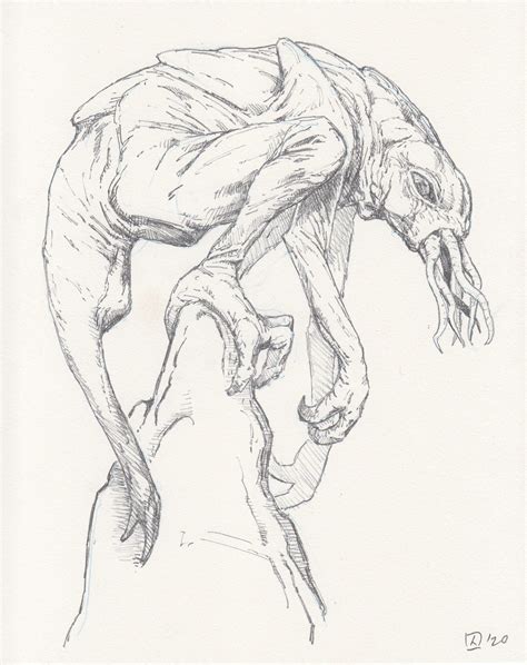 Pencil Original: Nightmare Creature - Etsy