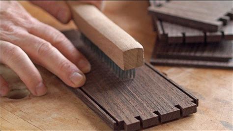 video   create  textured wood finish   wire brush