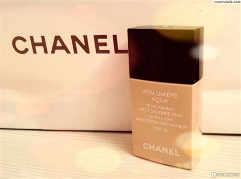 Тональный флюид Chanel Vitalumiere Aqua - «Легкий флюид с оттенком ...