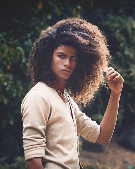 long afro men