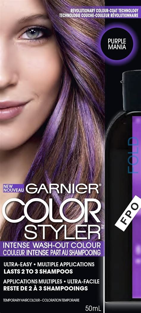 Amazon.com : Garnier Hair Color Color Styler Intense Wash-Out Color, Purple Mania : Beauty