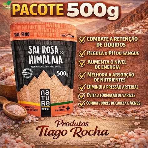 Sal Do Himalaia De Onde Vem - Sal Rosa do Himalaia 500g - Produtos Naturais Tiago Rocha