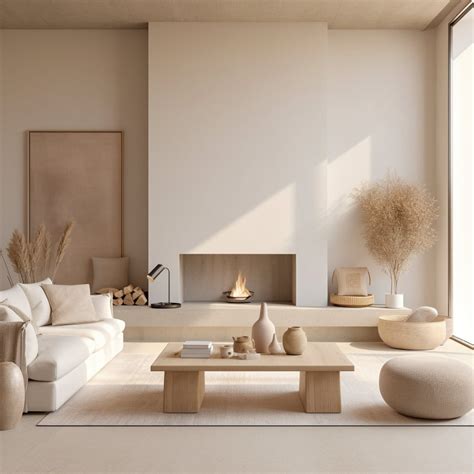 elements   perfect warm minimalist living room design