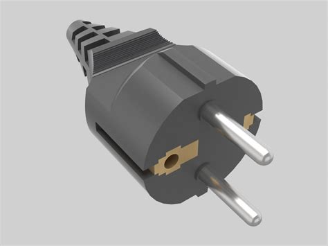 Electrical Plug Type F 3D model | CGTrader
