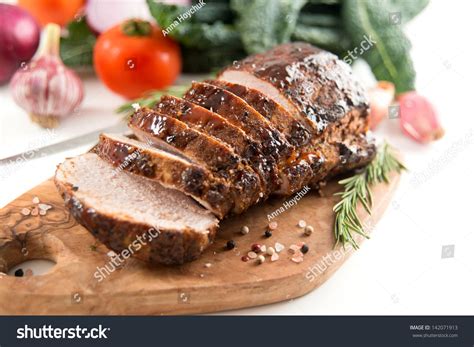 Cooked Pork Loin Roast Vegetables Spices Stock Photo 142071913 ...