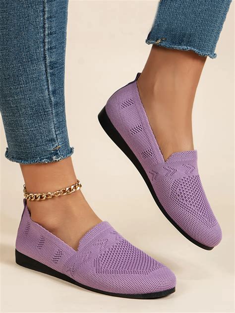 Women's Breathable Mesh Fabric Flat Shoes | zolucky