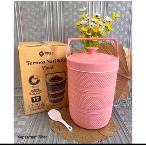 jual tri  rice bucket termos nasi es  litertermos kekinian