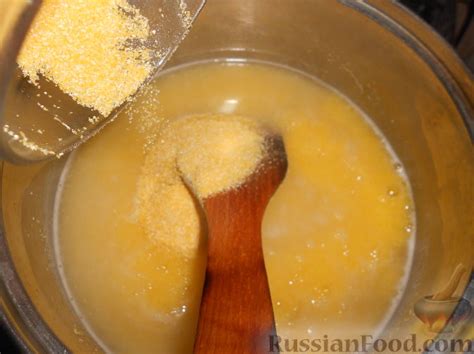 Рецепт: Мамалыга со сметаной на RussianFood.com