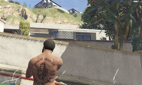 GTA 5 SOA Jax Teller Tattoo for Franklin Mod - GTAinside.com