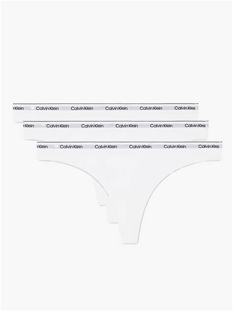 Calvin Klein 3 pack Thong - Hvit | Getinspired.no