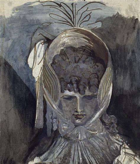 bust portrait   woman  bonnet painting  henry fuseli fine