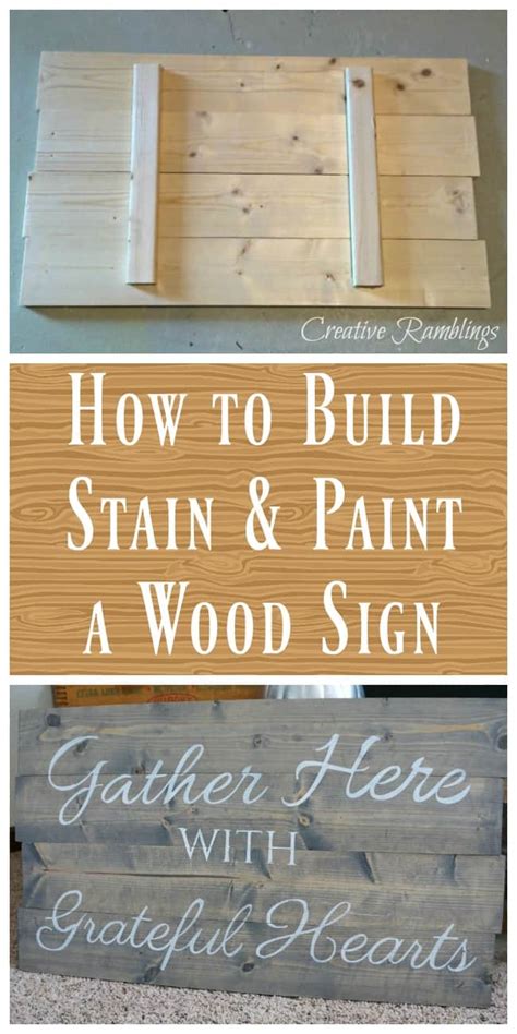 How to Build and Paint a Wood Sign - Creative Ramblings