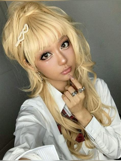 xiaohongshu id  gyaru makeup gal inspiration inspo idea