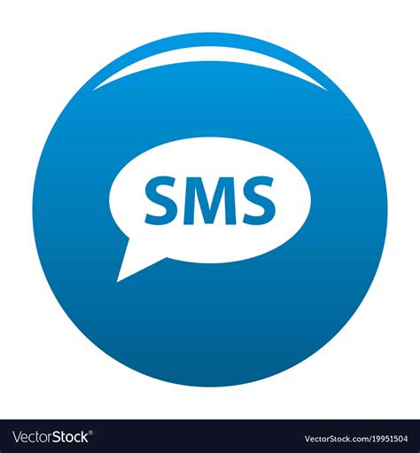 Sms icon blue Royalty Free Vector Image - VectorStock