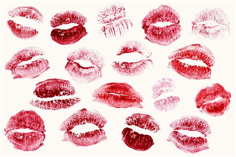Realistic Lipstick Kisses, an Object Graphic by Scribbles & Snippets
