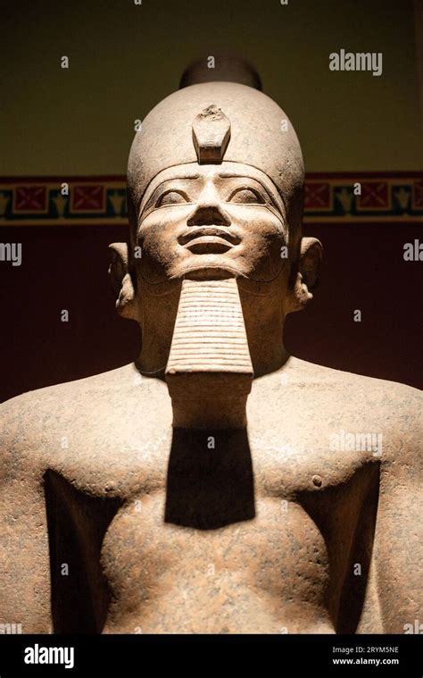 Monumental pharaoh statue in Cairo Egyptian Museum, Cairo, Egypt Stock ...