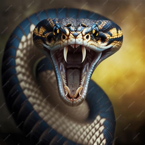 Premium Photo | Beautiful snake closeup face Generative AI