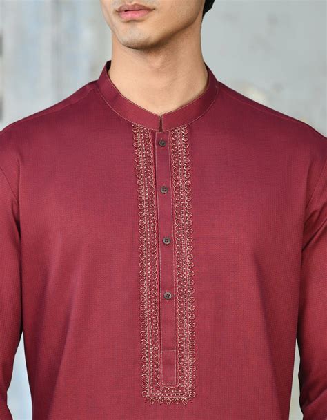 deep red blended kurta jjk