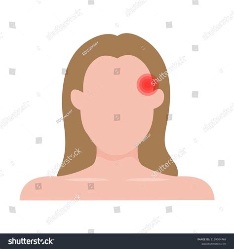 Throbbing Headache Temple Traumas Skin On Stock Vector (Royalty Free
