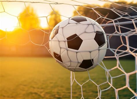 Premium AI Image | Soccer ball in goal