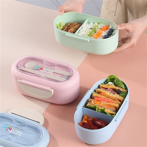 Microwaveable Lunch Box Set For Kids With Spoon and Chopsticks Bento