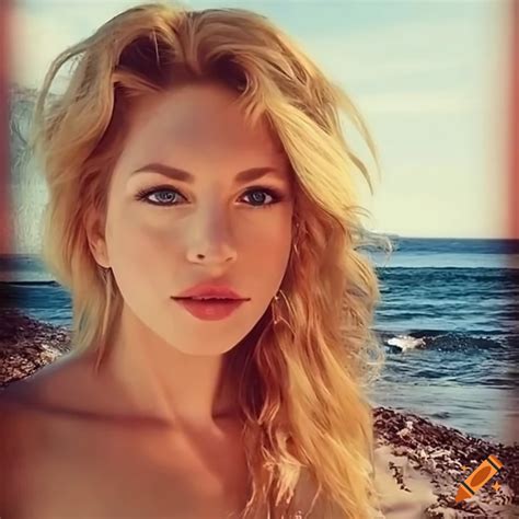 katheryn winnick enjoying  beach