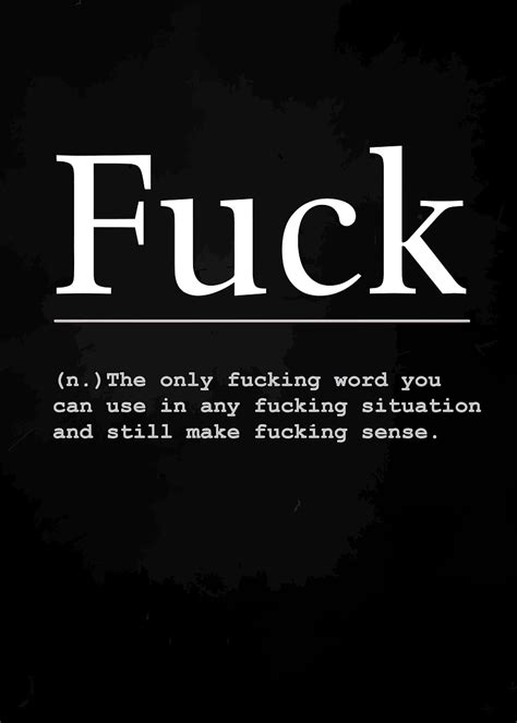 fuck definition poster picture metal print paint  richmoon