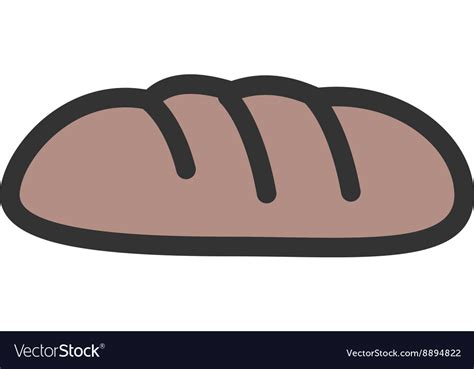 loaf  bread royalty  vector image vectorstock