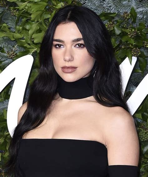 Dua Lipa Long Straight Black Hairstyle - Hairstyles