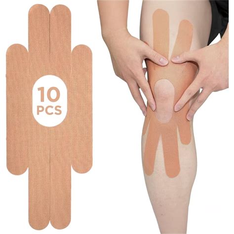 10 Pcs Kinesiology Tape, Knee Tape, One-Structure K-Tape Patches