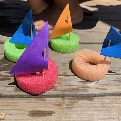 Pool Noodle Boats Summer Craft - Happy Toddler Playtime