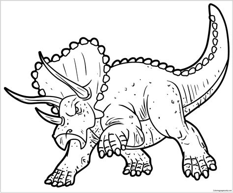 Triceratops Dinosaur 1 Coloring Pages - Dinosaurs Coloring Pages - Free ...