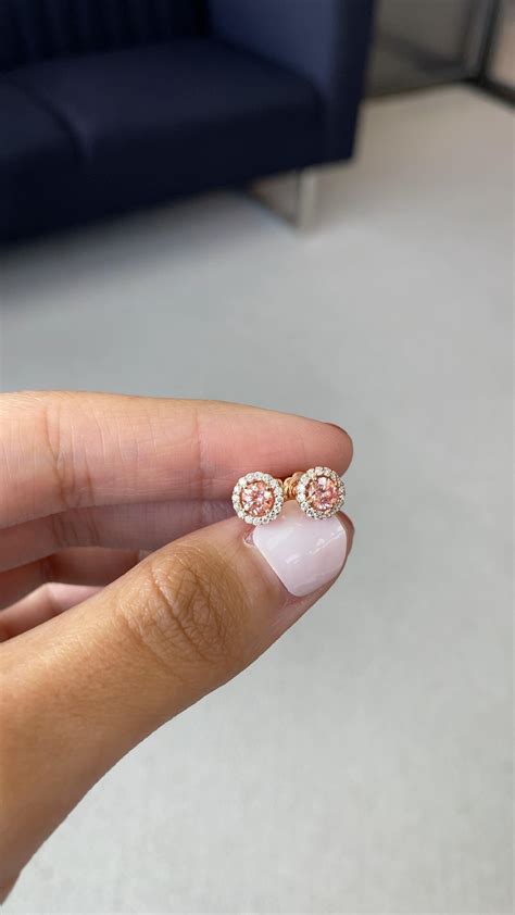 Pink halo earrings – Artofit